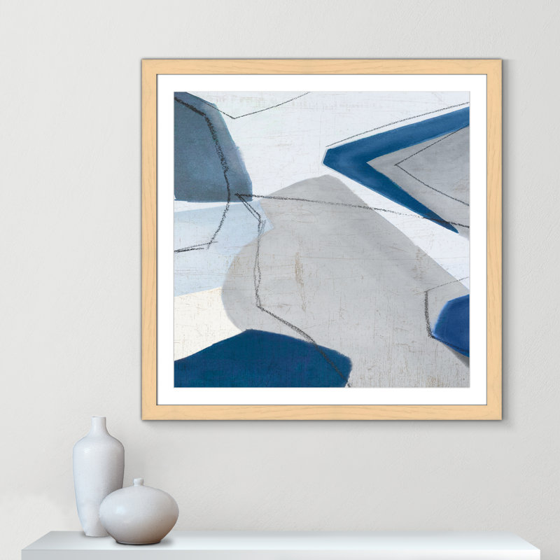 «Dynamic Drifts I», reproduction carrée par Emma Peal, H 37,5 po x l 37,5 po, Cadre naturel