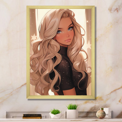 «Gorgeous Blonde Woman Portrait I» - Décoration murale tendance