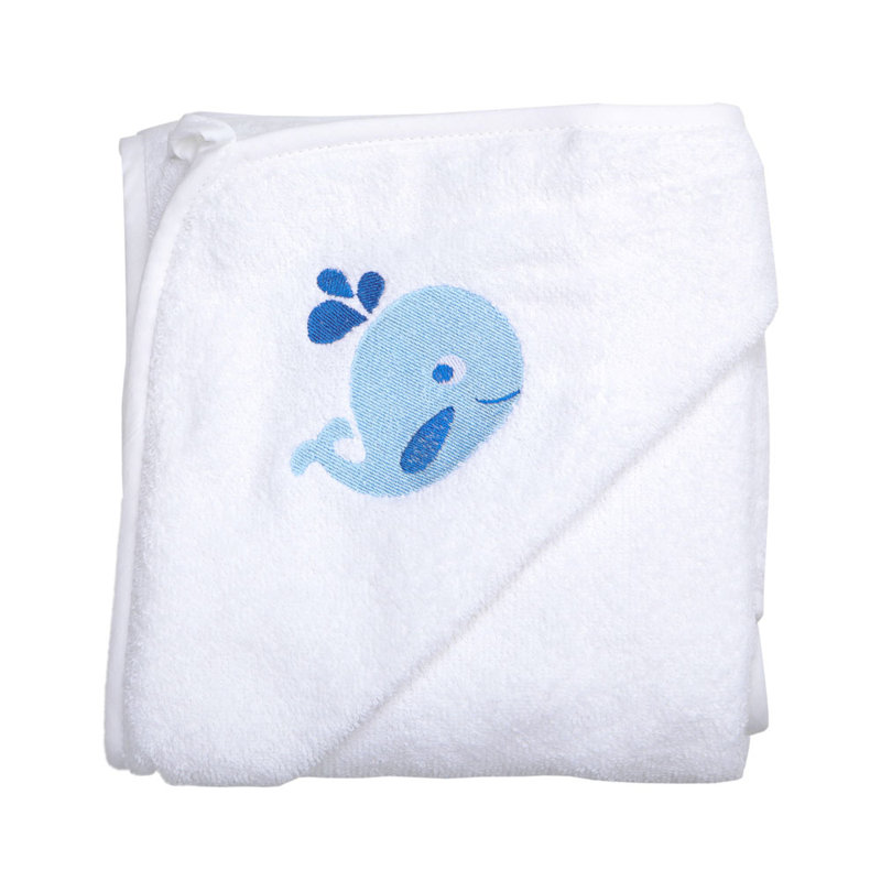 Clarissa Bath Towel, White/Blue