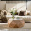 38 inch dimensional embossed pattern design american vintage style coffee table