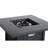 30" Square Fire Pit With Smoked Glass - Heat Stainless Steel Propane/Gas Lava Rocks 57 Lb Gray Fireplace Construction Propane/Natural Gas