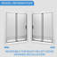 Porte de douche coulissante 56-60 pouces noir mat sans cadre-123826428