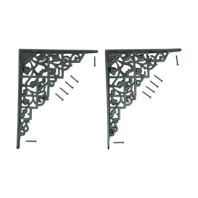Black Shelf Bracket Supports Aluminum Mantle Antique Floating Storage