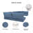 Outdoor CoverRite Foam Seat and Polyfill Back Cushion Set, 5″ Thick Foam, UV Proof Patio Furniture - Sky Blue-1104136335