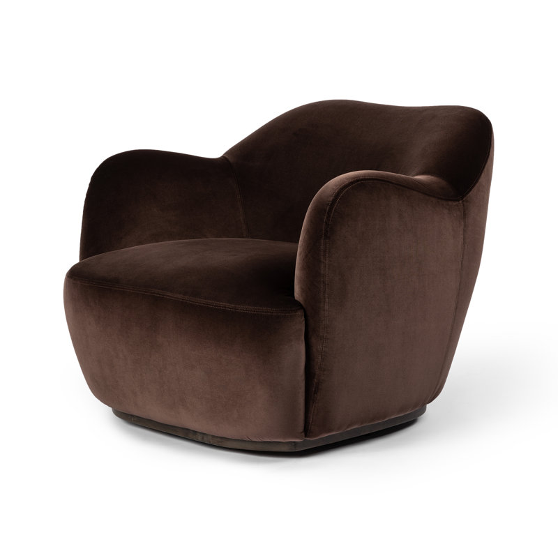 Julius Swivel Chair, Surrey Cocoa Velvet