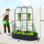 Outdoor Raised Garden Bed,Flower Boxs,Arched Trellis Plant Boxs