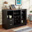 De rangement à vin avec portes - Couleur - Bureau de rangement dissimulé fonctionnel pour votre salle à manger