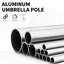 Parasol 10 pi - Structure ferme beige plage et fiable