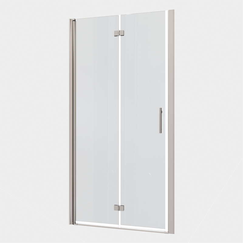 Versatile 1 3/8" Adjustment,Universal Pivot Shower Door, With 1/4" Tempered Glass Finish, Chrome