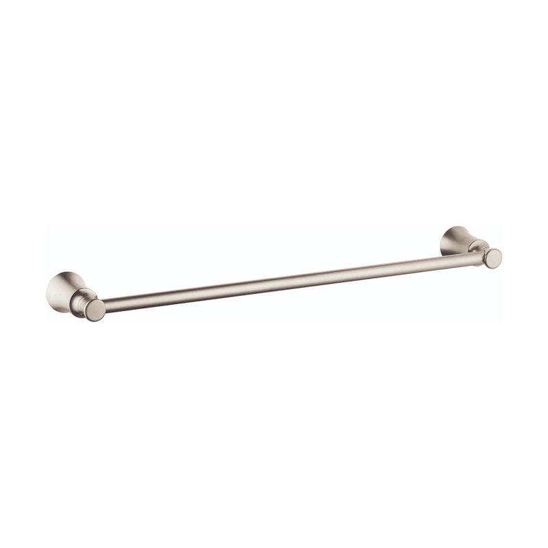 Barre à serviettes murale Joleena, Nickel poli, H 2,21 po x L 24 po x P 3,98 po