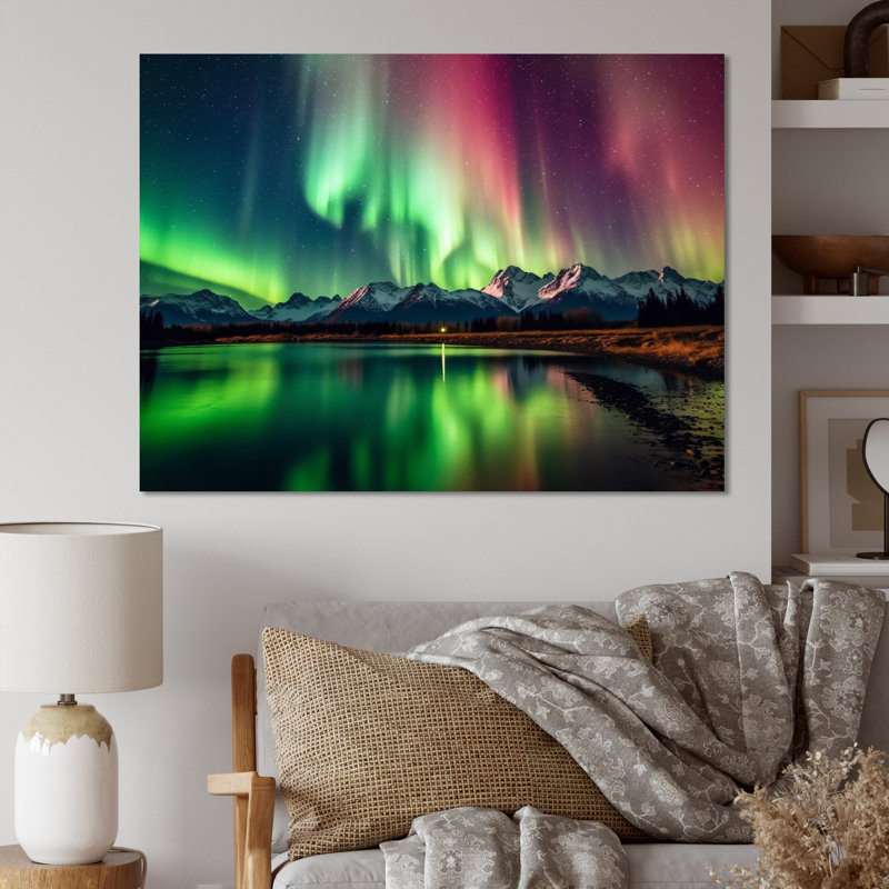 Yukon Dream Aurora IV - impressions sur toile canadiennes, H 16 po x l 32 po x P 1 po, Toile tendue