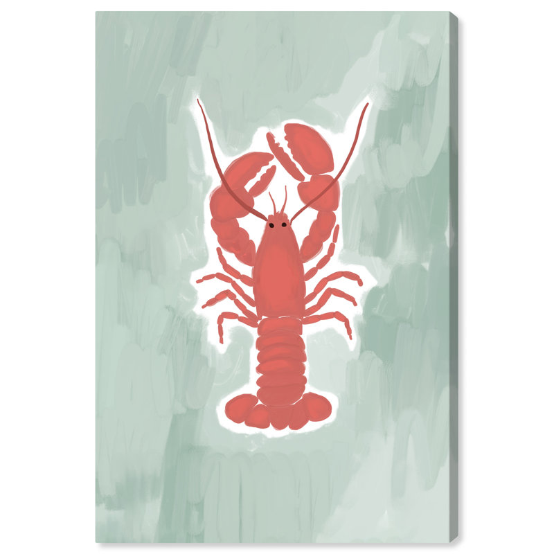 Adheesh homard sur toile, H 24 po x l 16 po x P 0,8 po