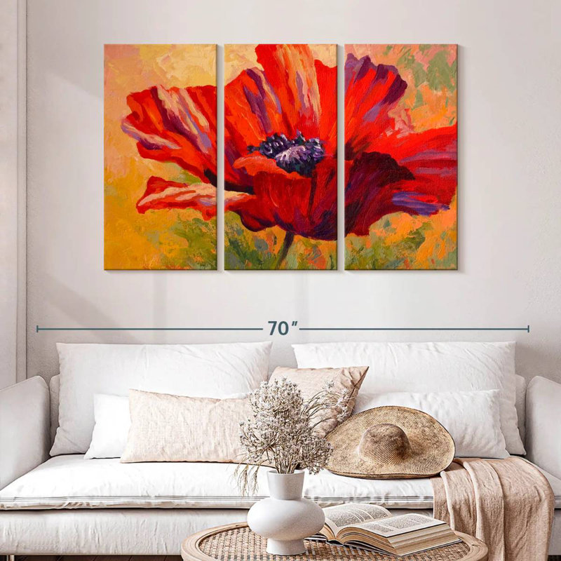 Coquelicot rouge Harnek, H 32 po x l 50 po