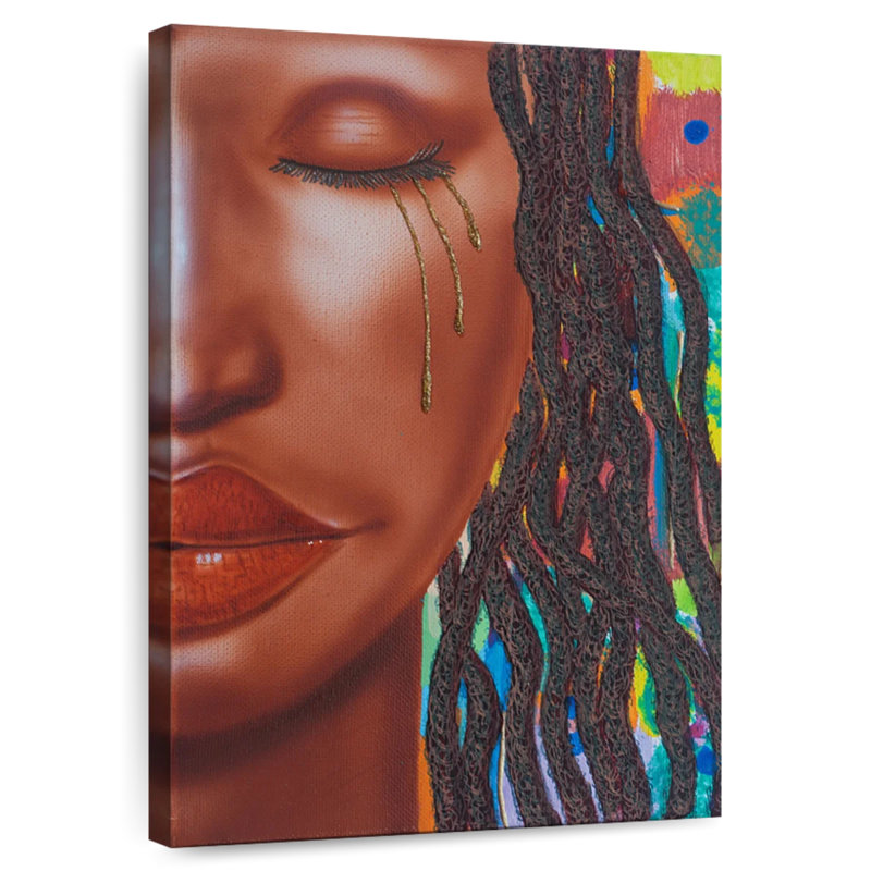 Leisha Thandie avec des larmes, H 48 po x l 32 po