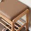 Banc brun en similicuir rembourré Burlywood-1799953395