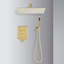 Pomme de douche murale 12 po - Laiton doré, buse autonettoyante pour une douche tranquille, fixation par tuyau standard américaine, superbe salle de bain,