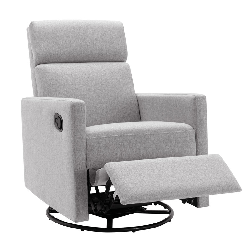 Upholstered Home Theater Seat, Gray Linen Blend