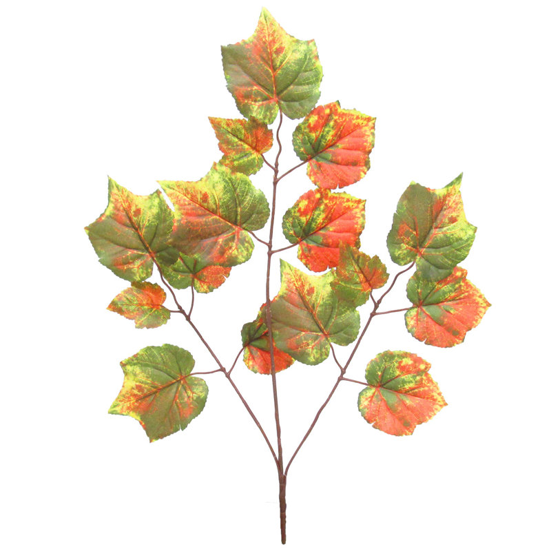 Grape Leaf Mixed Spray Branch, Green