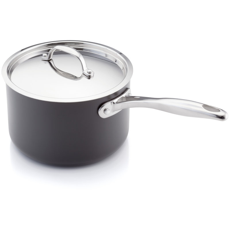 Element (Hard Anodised) Non-Stick Aluminum Saucepan, 3.8 L