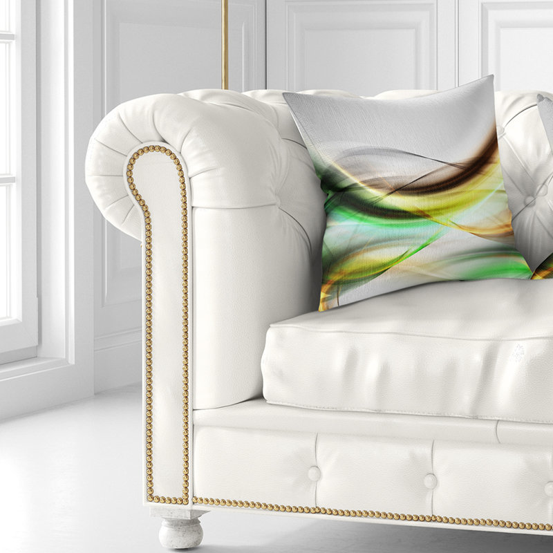  Coussin Abstract Waves, 16 po x 16 po, Carré
