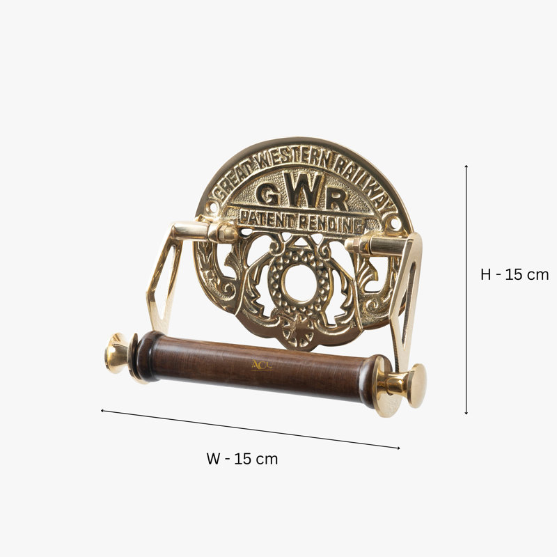 Agner Wall Mounted Toilet Paper Holder, Brass