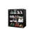 4 Layers Black Shoe Cabinet With Glass Door And Led , Controlled, 52.58 Lb Weight For Living Area 4-Layer Door, & Control, Space, Adjustable