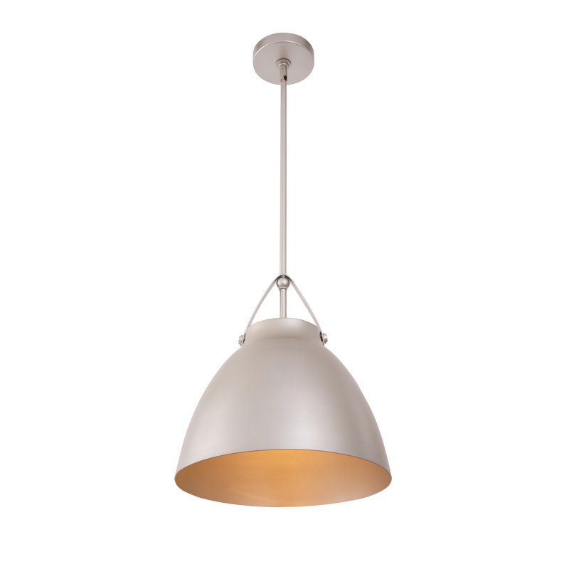 Luminaire suspendu en métal 1 lumière Nabila, Argent