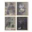 «Vintage Floral Print», impression encadrée CCL XXI - ensemble de 4-471051832-471051835