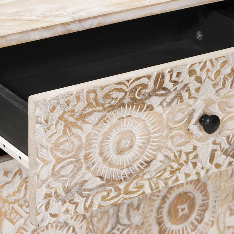 50cm W Solid Wood Bedside Table