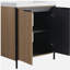 Meuble-lavabo autoportant de 30 po avec lavabo en résine et 2 portes d'armoire à fermeture en douceur-120102578