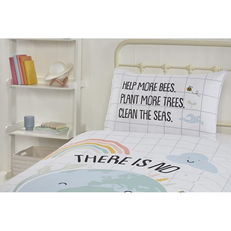 Niemi Cotton Blend, Polyester No Pattern Duvet Cover Set with Pillowcases, Single - 1 Standard Pillowcase