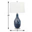 Lampe de table 29 po bleu foncé et blanc avec port USB Sesto