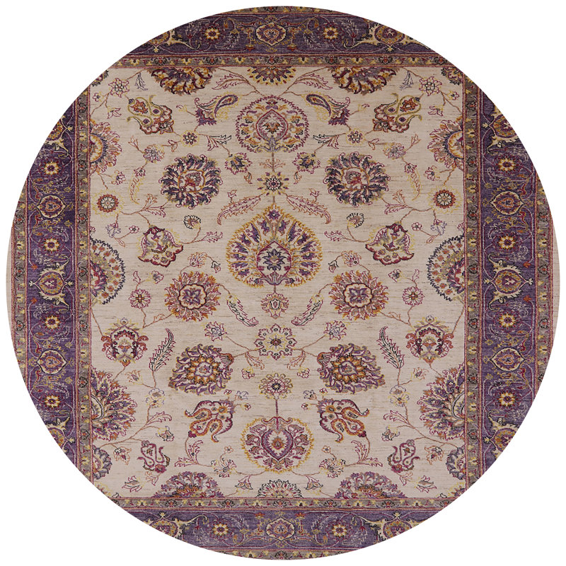 Ardziv Oriental Indoor Rug, Round 7'