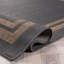 Tapis intérieur / extérieur tissé à plat en jute gris foncé / naturel Border-1331785611-1331785608