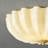 Beige Shell-shaped Ceiling Light With Gold Accent