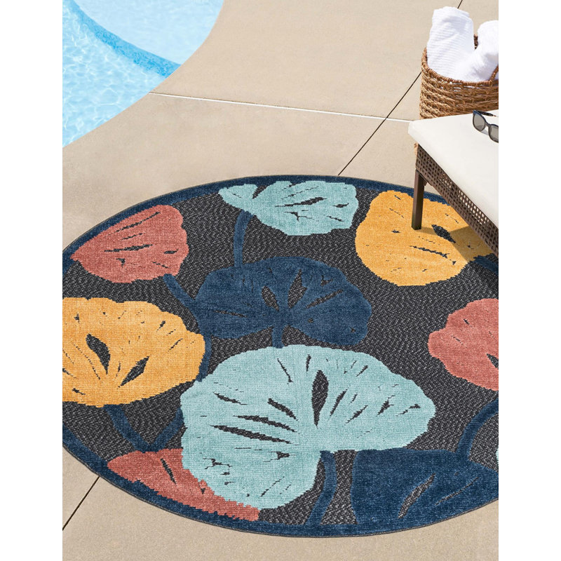 Tapis d'extérieur Mashpee, Rond 3 pi 3 po