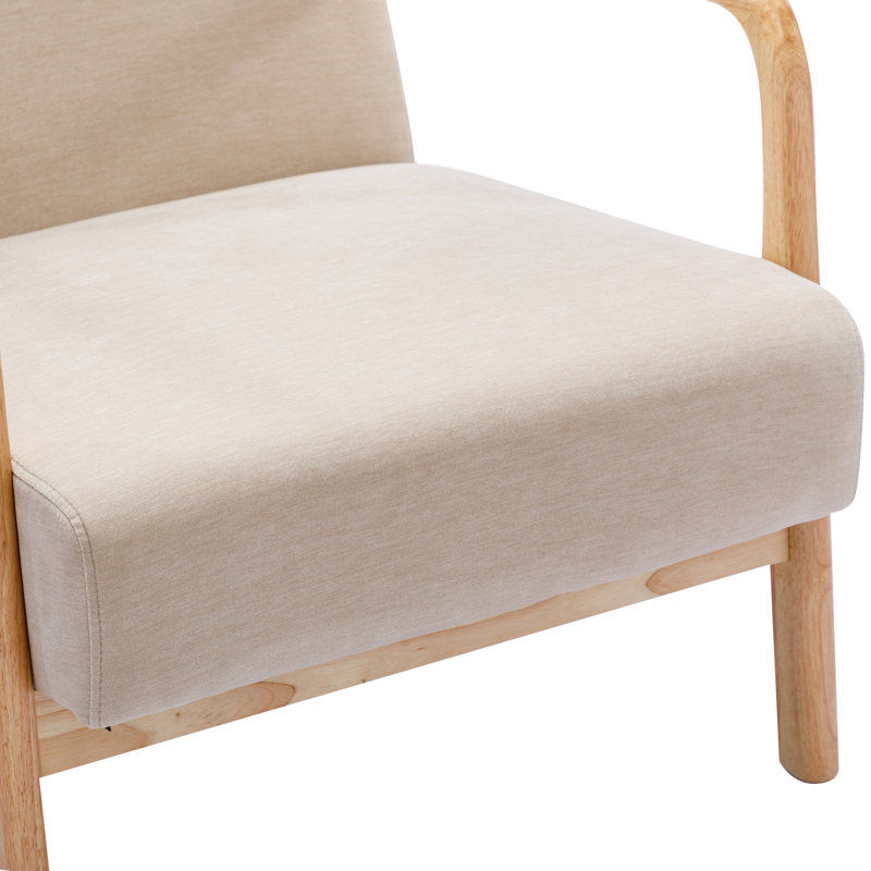 Carrel Upholstered Armchair, Khaki Chenille