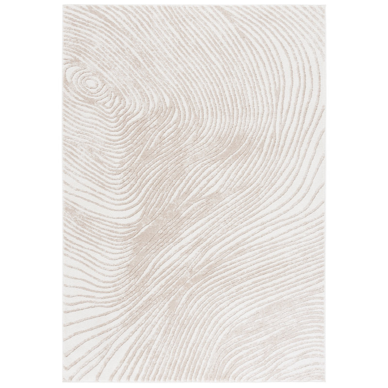 Tapis ivoire / beige Opal 476, Carré 6 pi 7 po