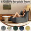 Support ergonomique à 5 directions pour fauteuil à billes, tissu en chenille de soie argentée brillante, fond coulissant, options de couleurs, flanelle gris chaud, lecture dans le salon, 42,49 de profondeur, 35,72 de largeur, 26,37 de hauteur, 34,98 po