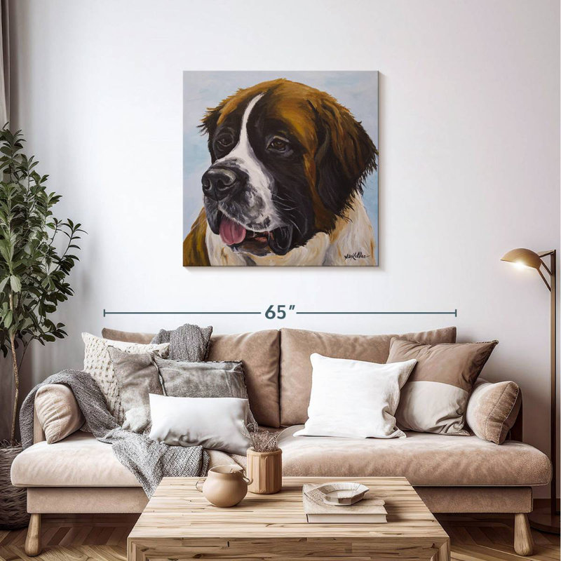 Crowle Saint Bernard, 36" H x 36" W