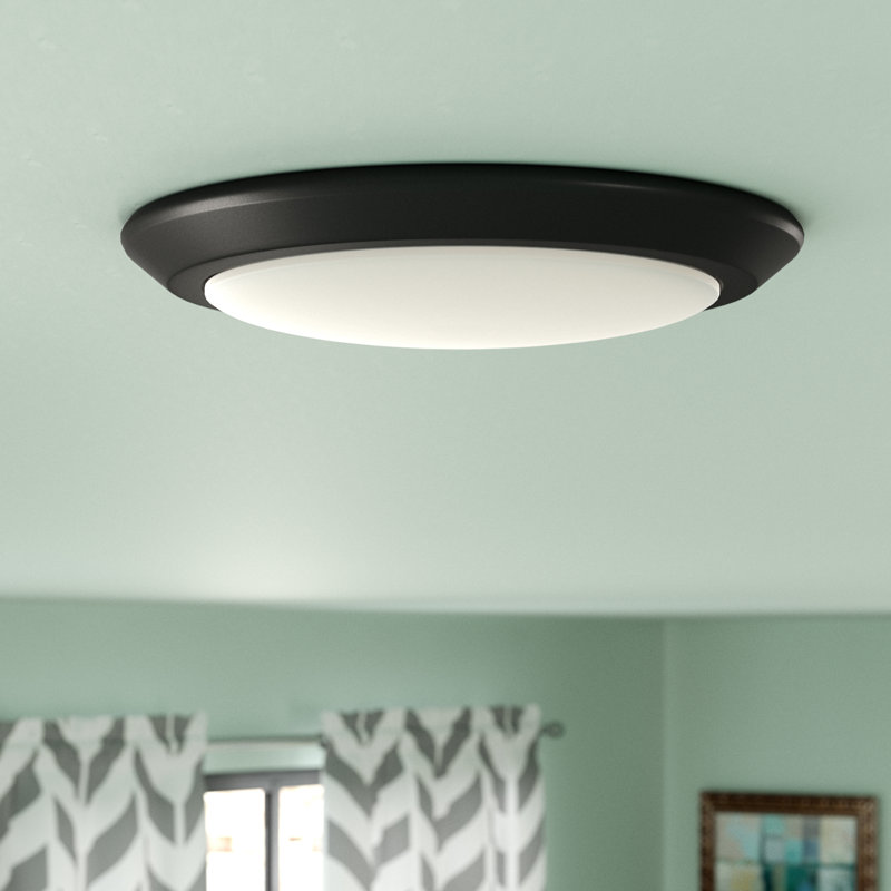 Diem LED Flush Mount, 1.25" H x 7.75" W x 7.75" D, Oil Rubbed Bronze