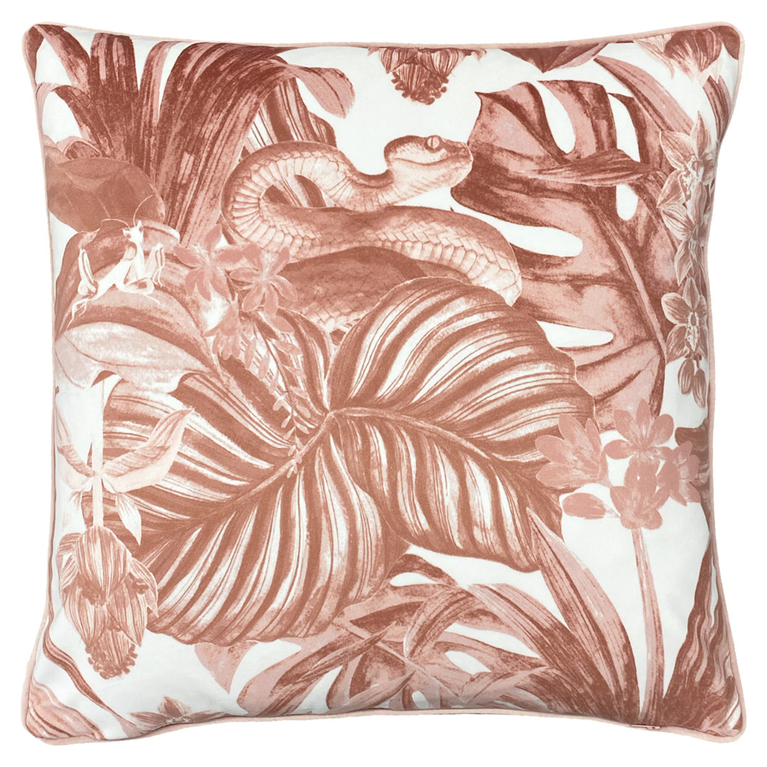 Furn. Medinilla Feather Filled Cushion, Polyester, Sage/Blush