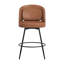 Tabouret de comptoir pivotant H 26 po avec structure en métal-938171309-937624277