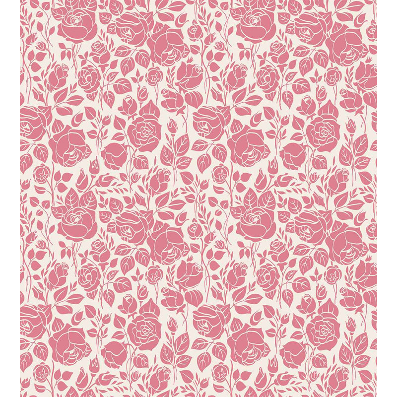 Ensemble de housse de couette composition féminine classique avec roses, Très grand