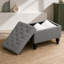 Tabouret de repose-pieds de salon et repose-pieds capitonné classique avec repose-pieds antidérapants