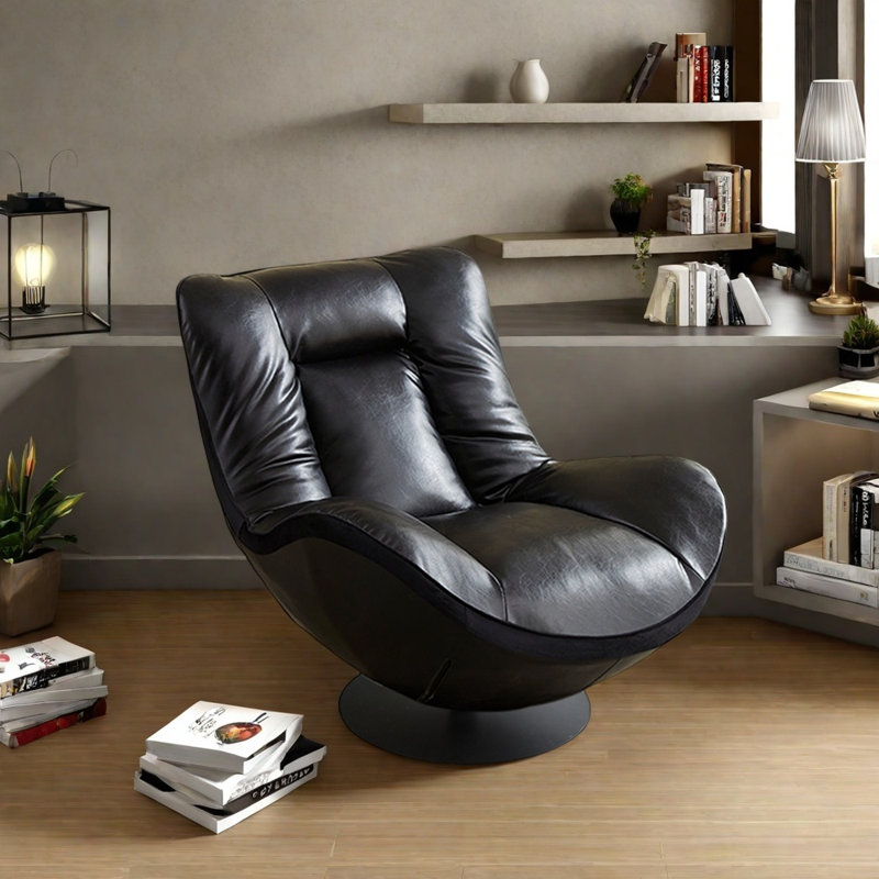 Fauteuil pivotant écologique et confortable, Noir