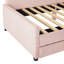 Lit de jour simple en forme de L en velours côtelé, base de lit tapissier avec 2 tiroirs de rangement intégrés pour une conception confortable et pratique.-2135661686