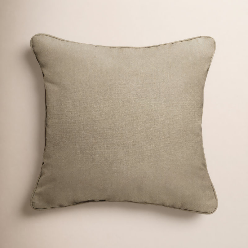 Erika Outdoor Reversible Throw Pillow, 20"H x 20"W, Canvas Taupe