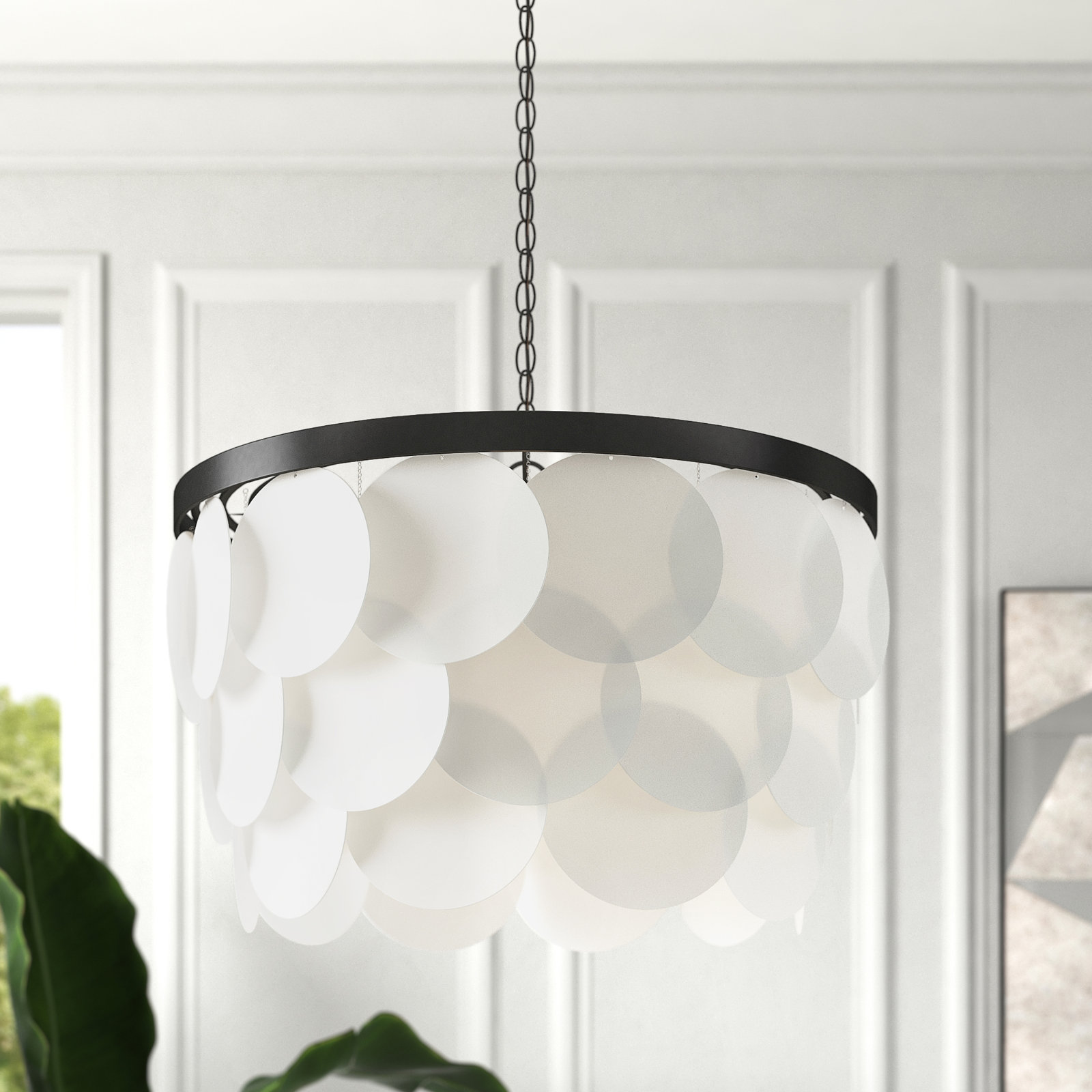 Ainsley 8 - Light Dimmable Tiered Chandelier, Midnight Black, Not Energy Star, No