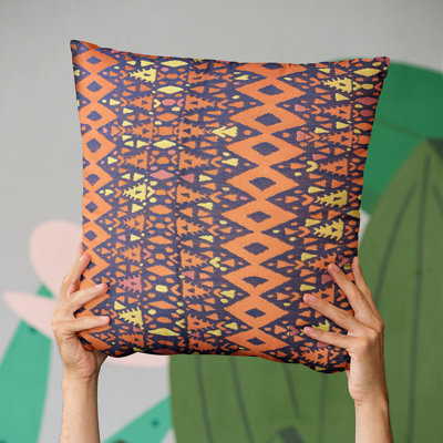 Coussin abstrait en coton parade